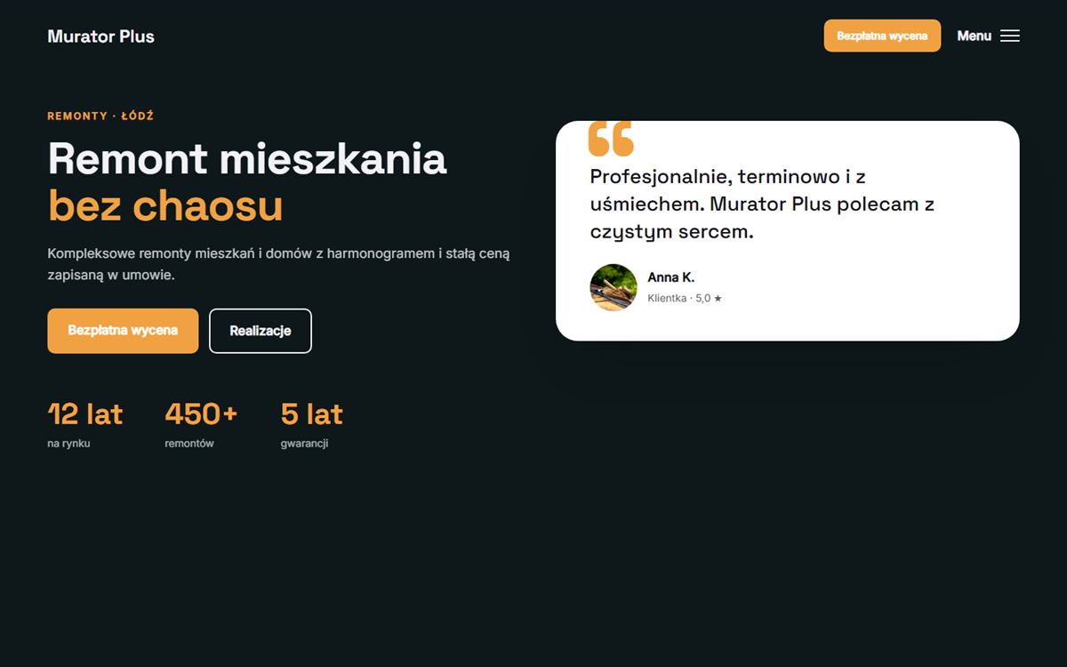 Projekt przykładowy: Murator Plus