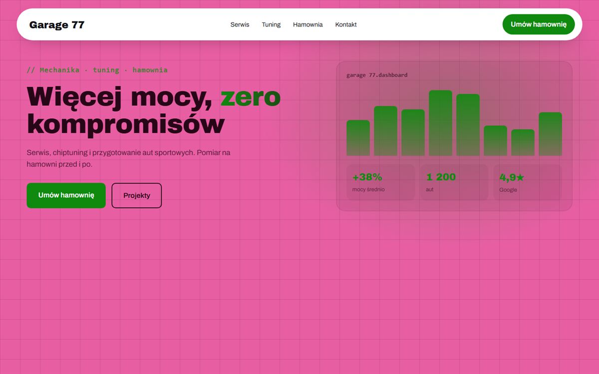 Projekt przykładowy: Garage 77