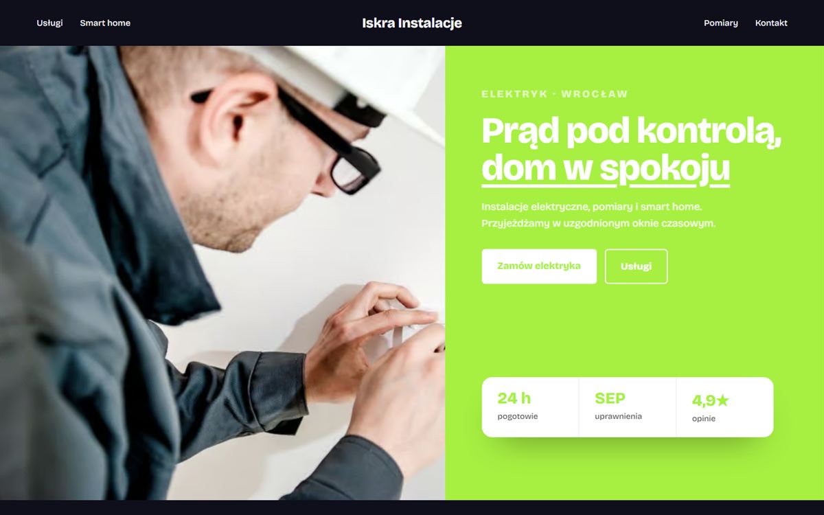 Projekt przykładowy: Iskra Instalacje