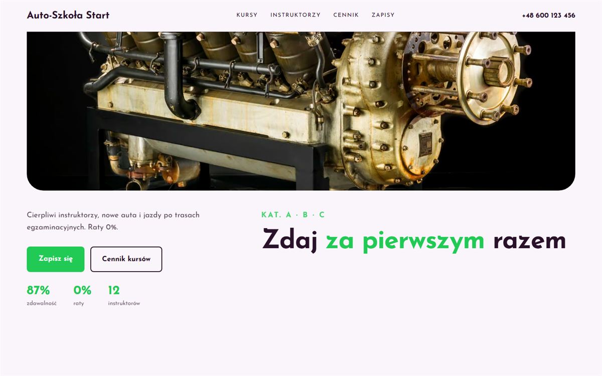 Projekt przykładowy: Auto-Szkoła Start