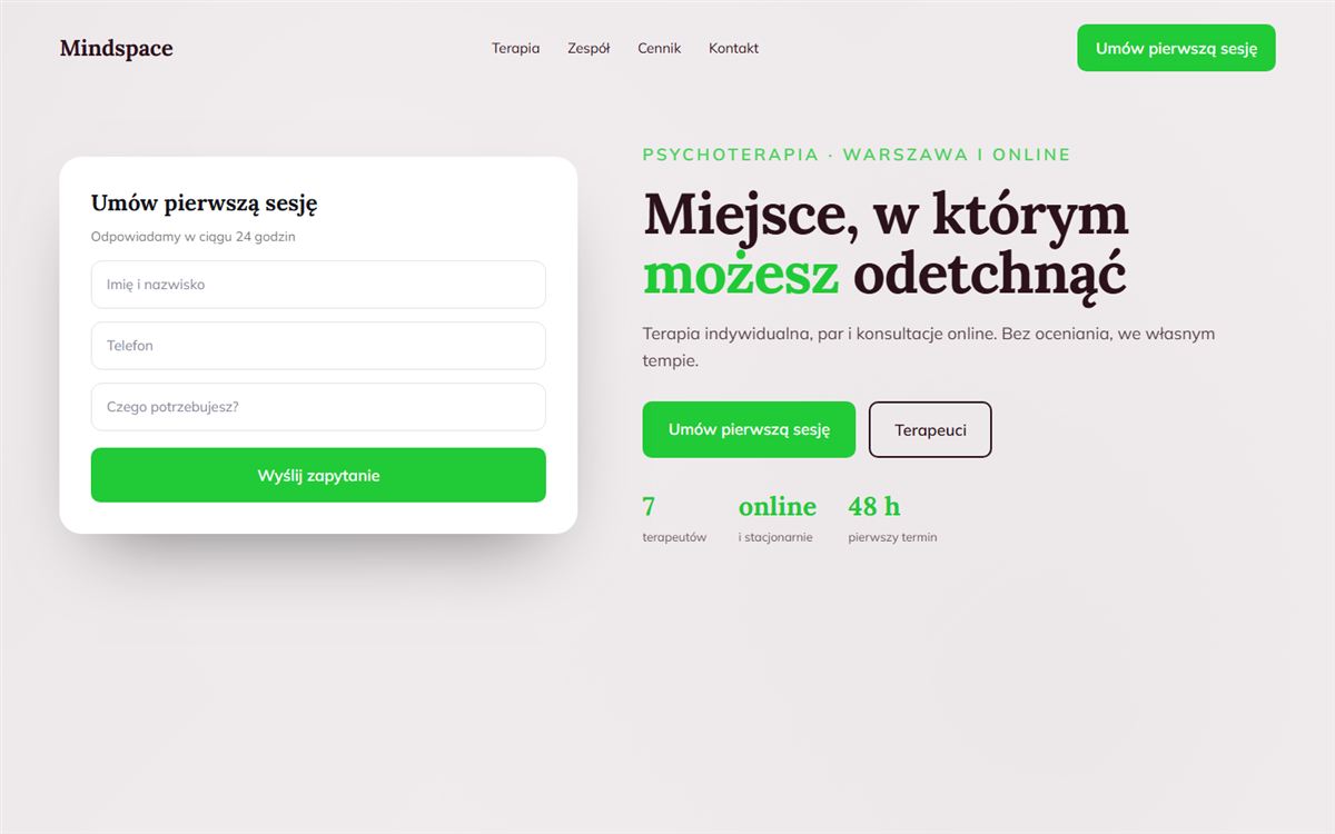 Projekt przykładowy: Mindspace