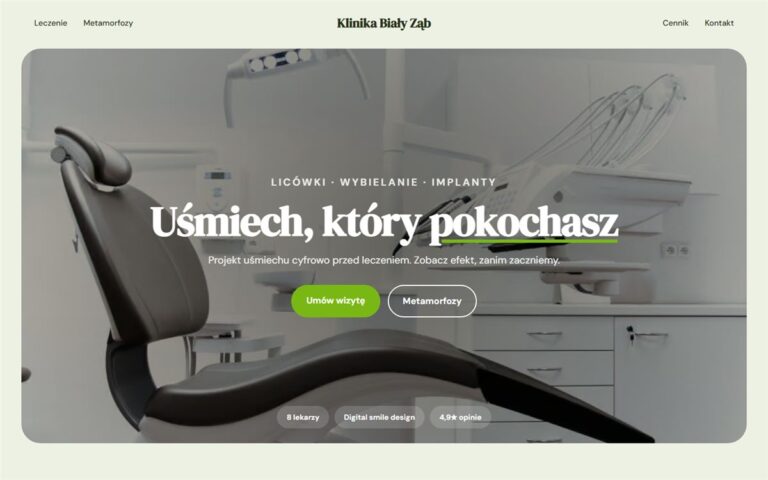 Projekt przykładowy: Klinika Biały Ząb