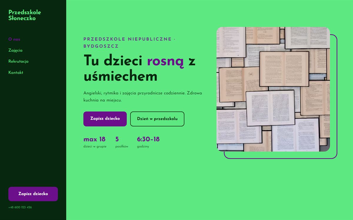 Projekt przykładowy: Przedszkole Słoneczko