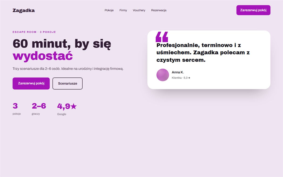 Projekt przykładowy: Zagadka