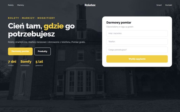 Projekt przykładowy: Roletex