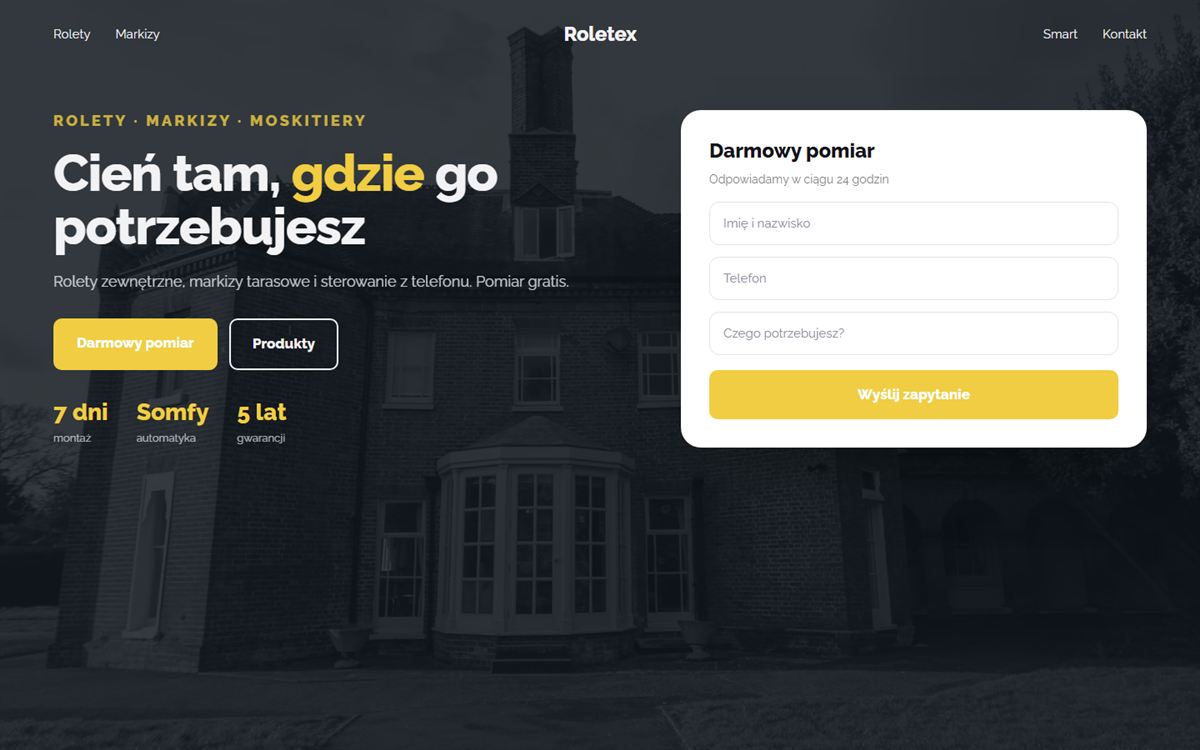 Projekt przykładowy: Roletex