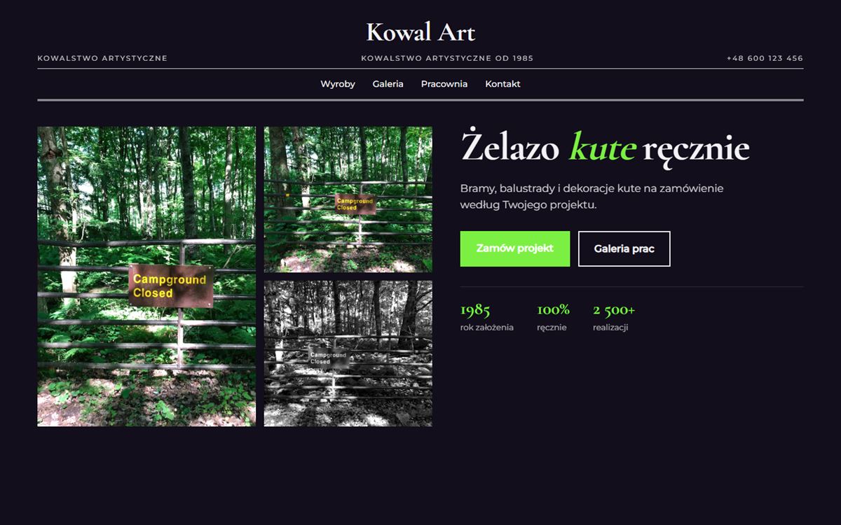 Projekt przykładowy: Kowal Art