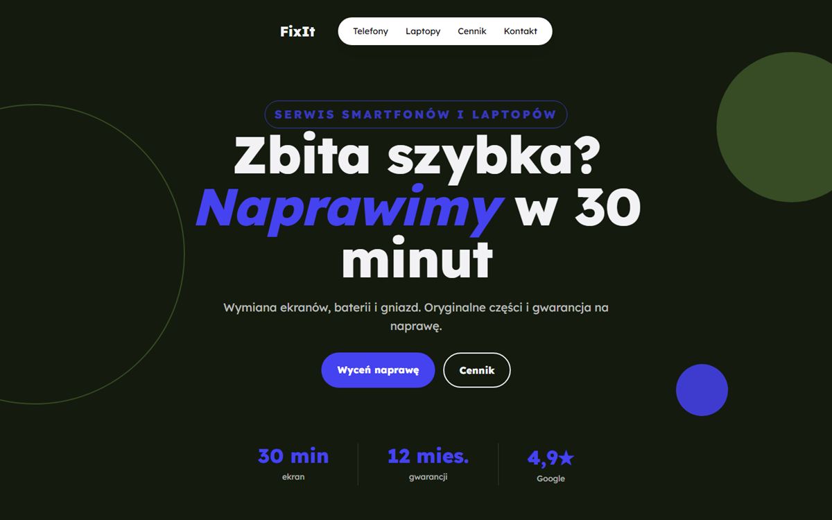 Projekt przykładowy: FixIt