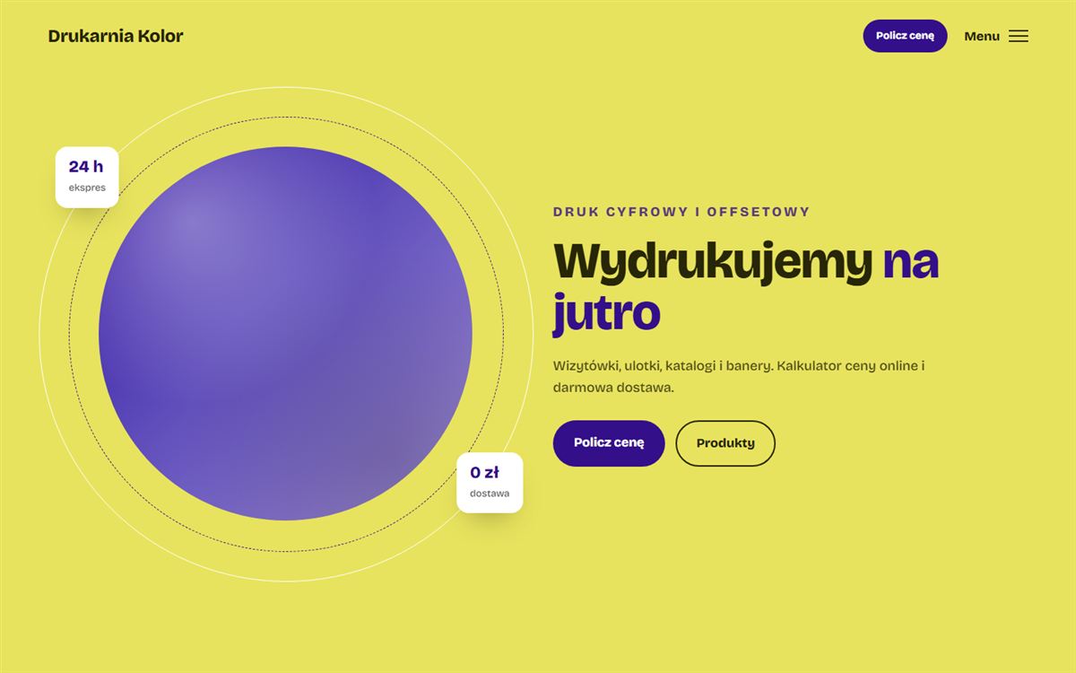Projekt przykładowy: Drukarnia Kolor