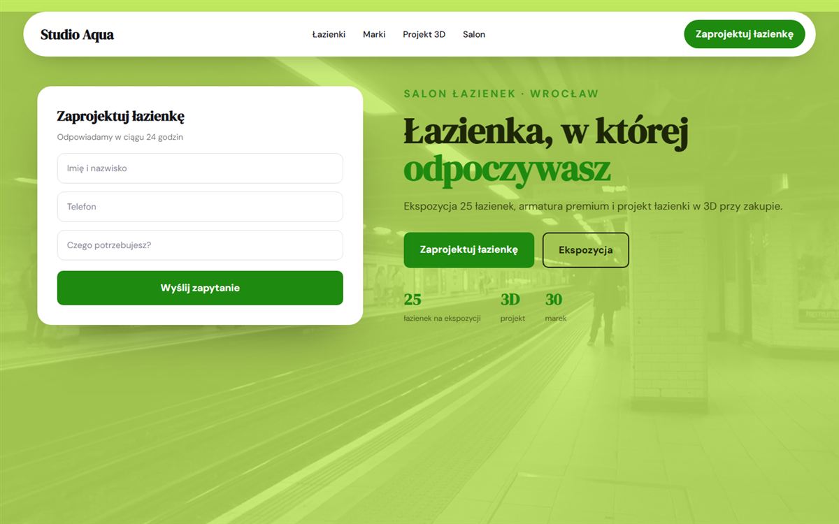 Projekt przykładowy: Studio Aqua