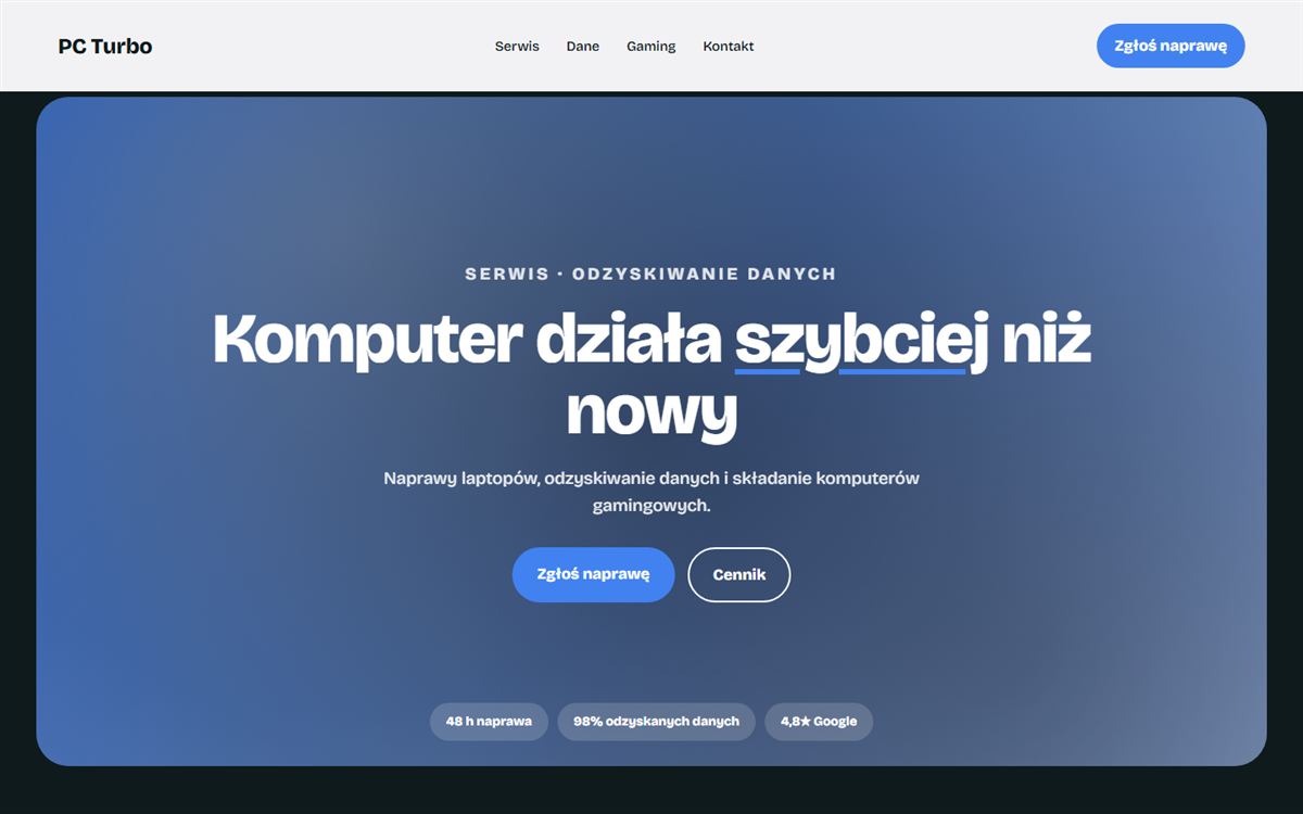 Projekt przykładowy: PC Turbo