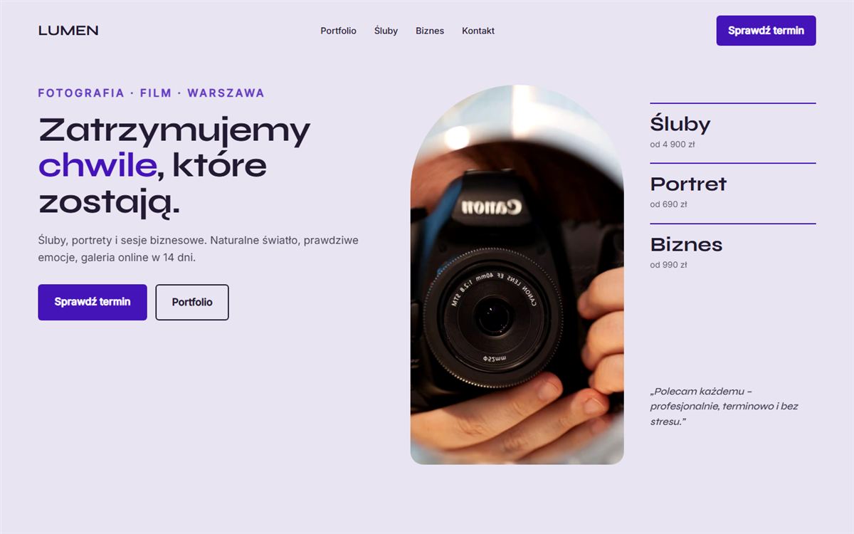 Projekt przykładowy: LUMEN