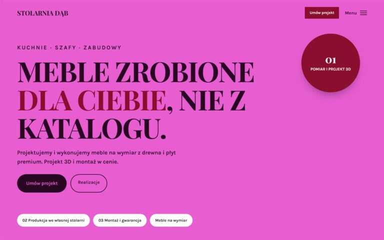 Projekt przykładowy: Stolarnia Dąb
