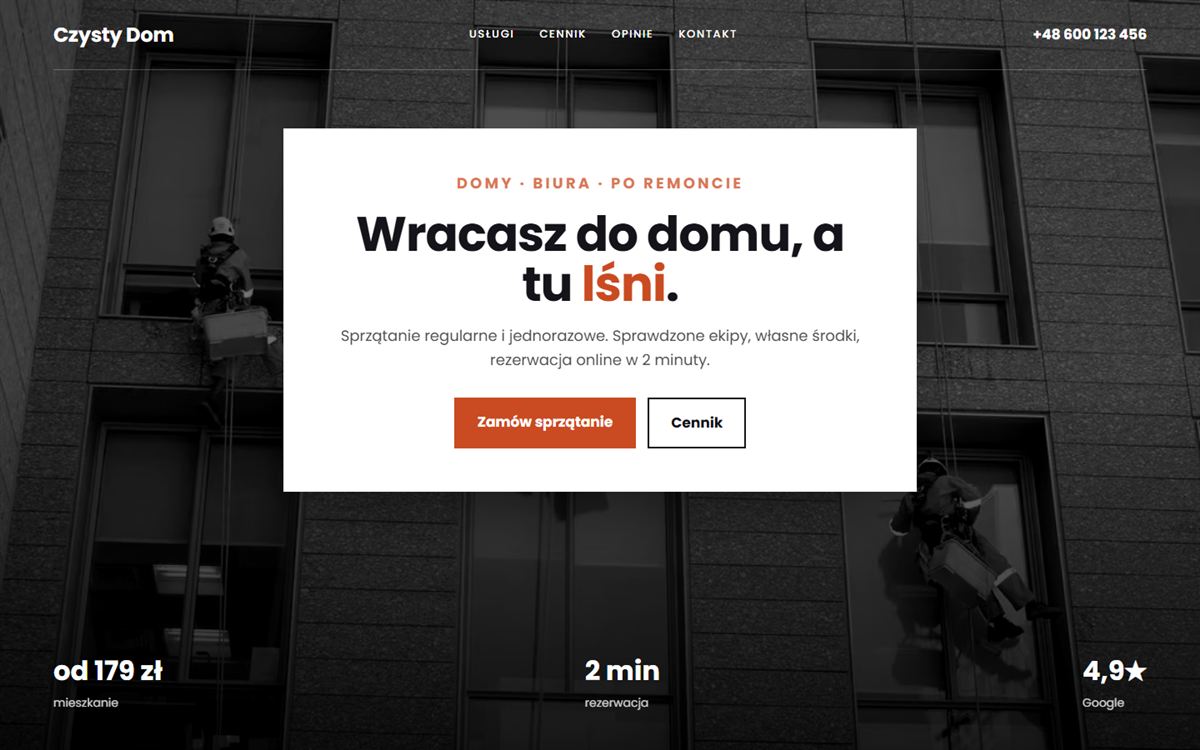 Projekt przykładowy: Czysty Dom