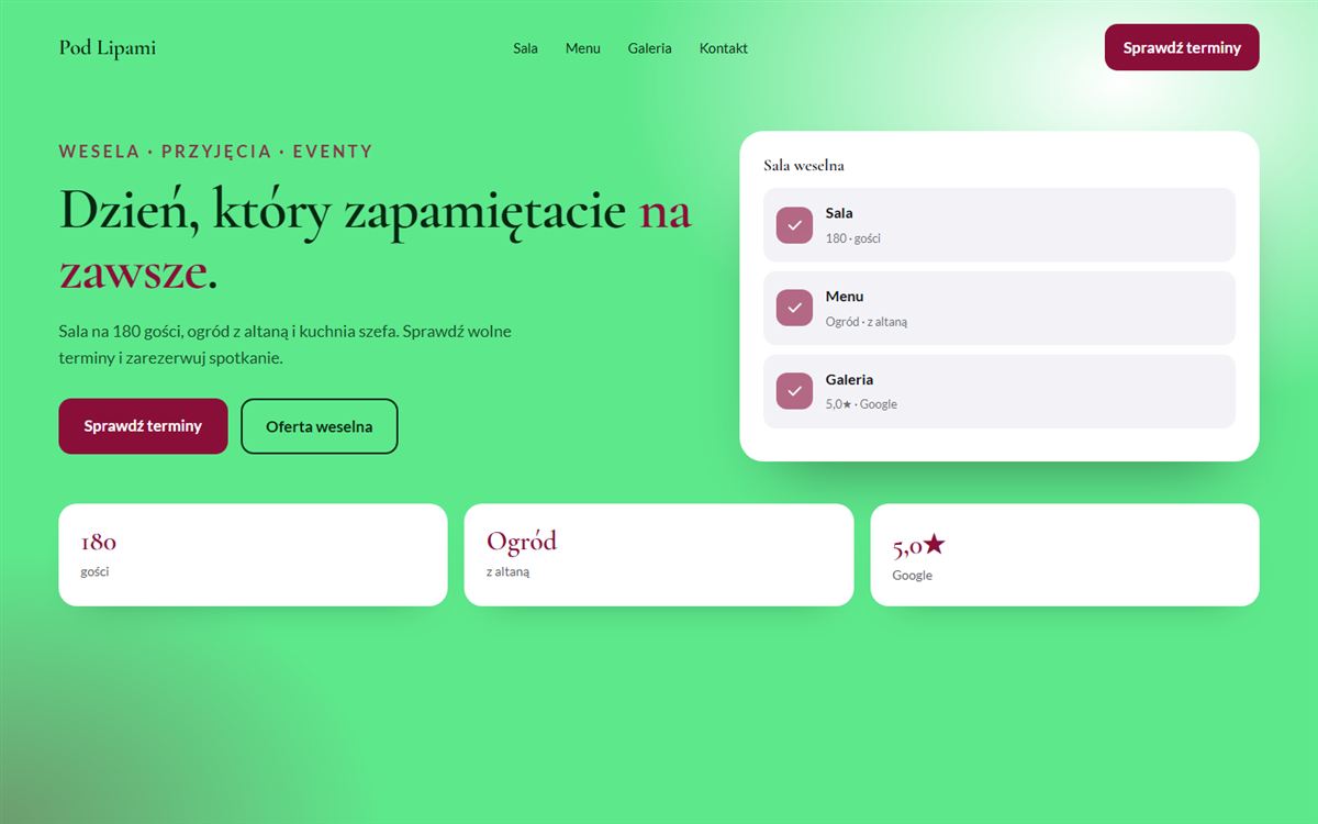 Projekt przykładowy: Pod Lipami