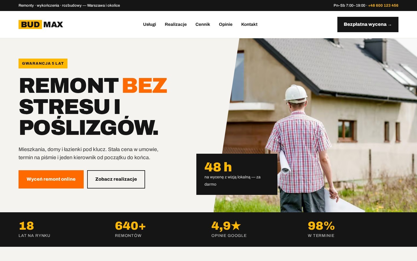 Projekt przykładowy: BudMax