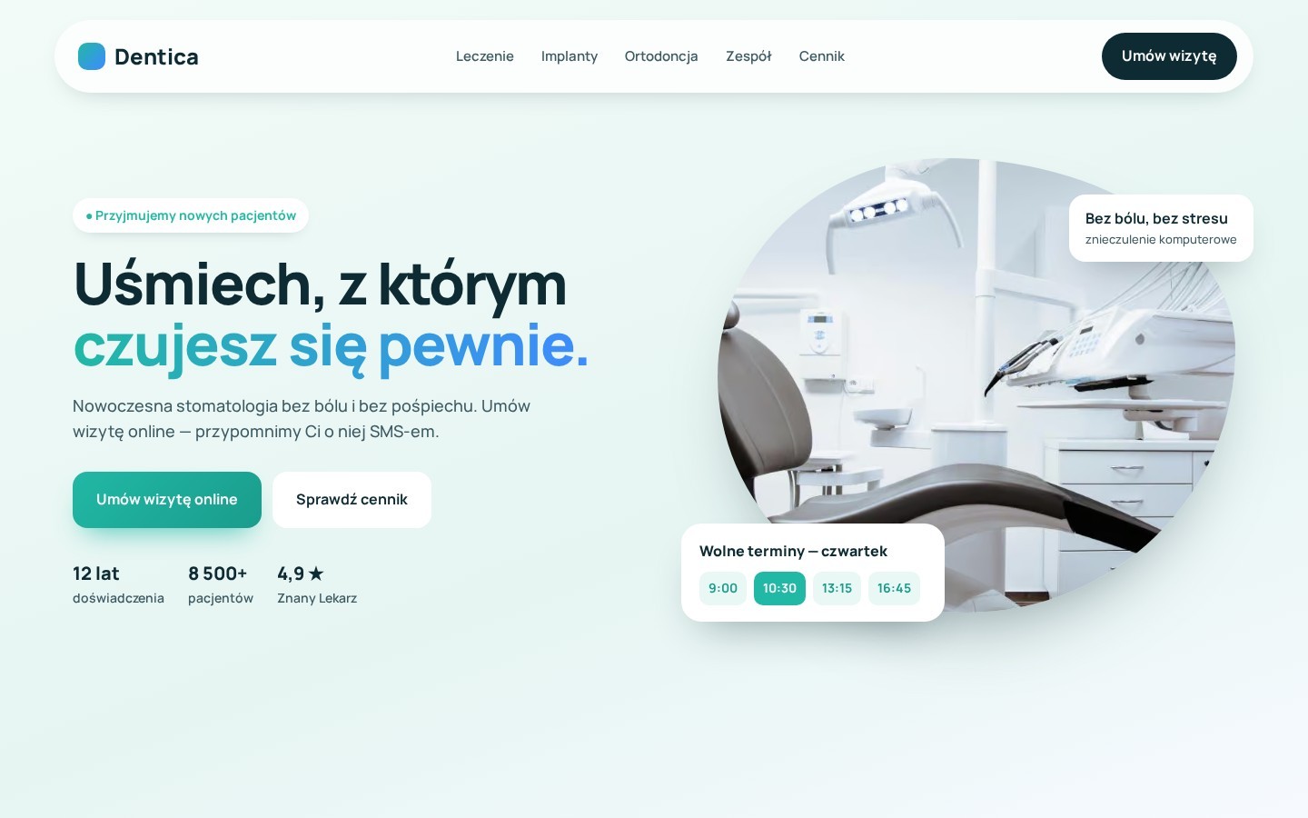 Projekt przykładowy: Dentica