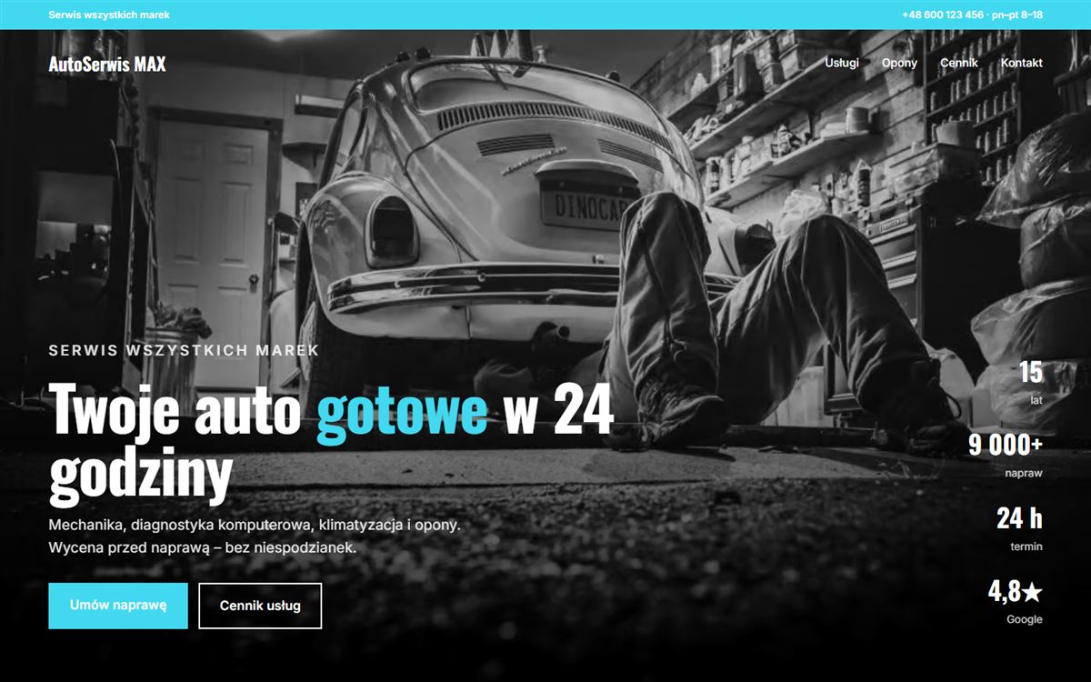 Projekt przykładowy: AutoSerwis MAX